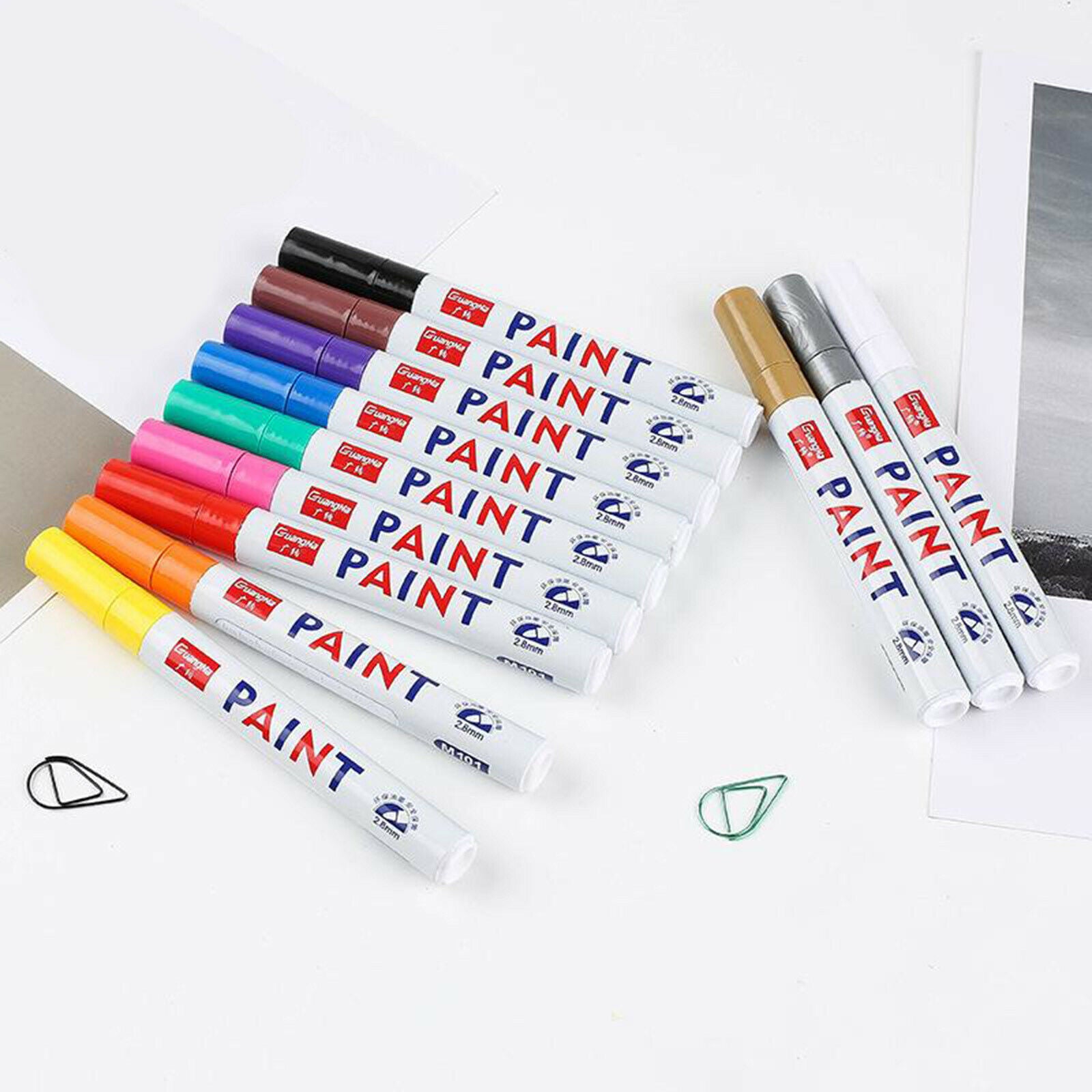 Waterproof acrylic paint pens Metallic marker pen for painting on rocks