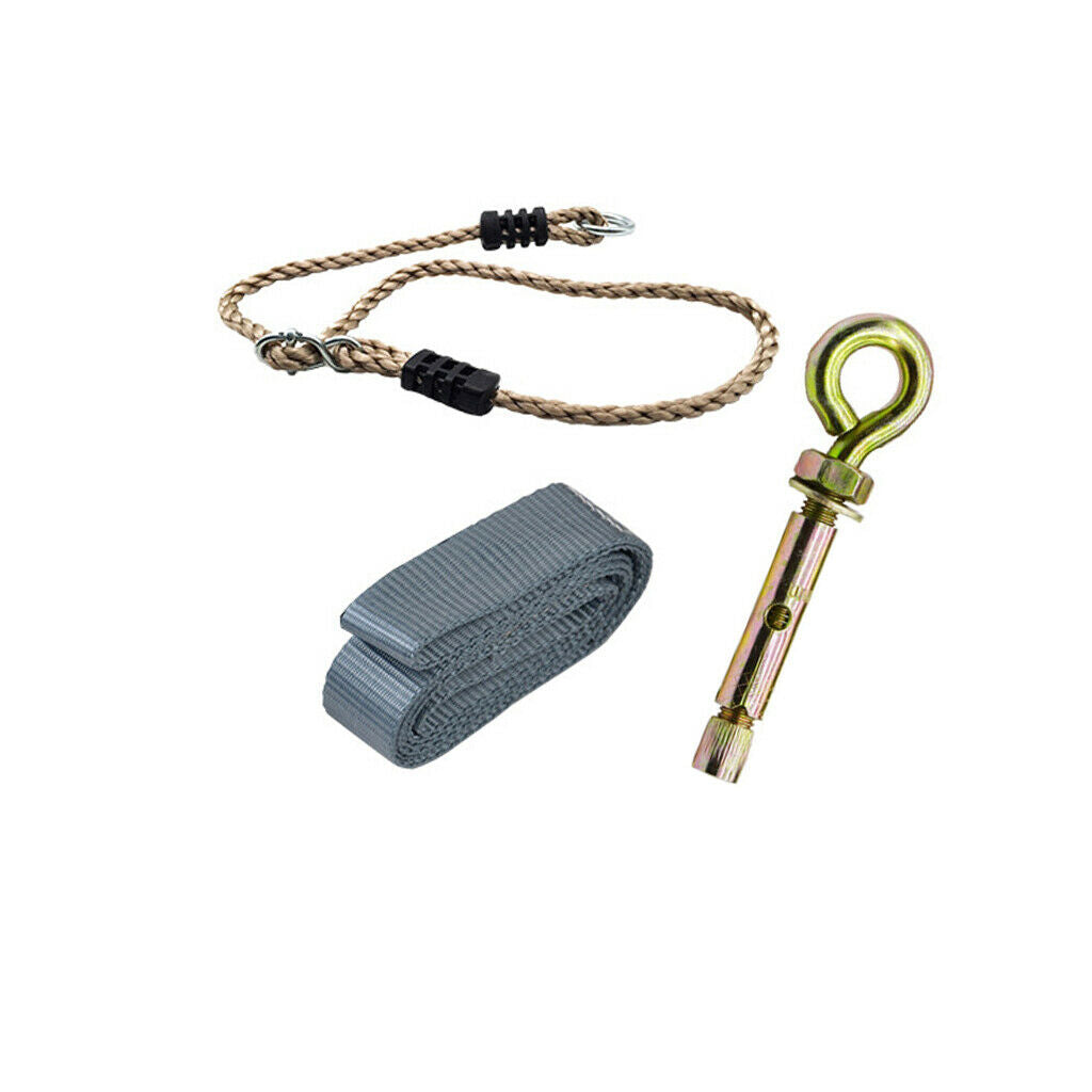 Outdoor Playground 50cm Woven Strap Hook Connector 1M Rope DIY 100KG 3PCS
