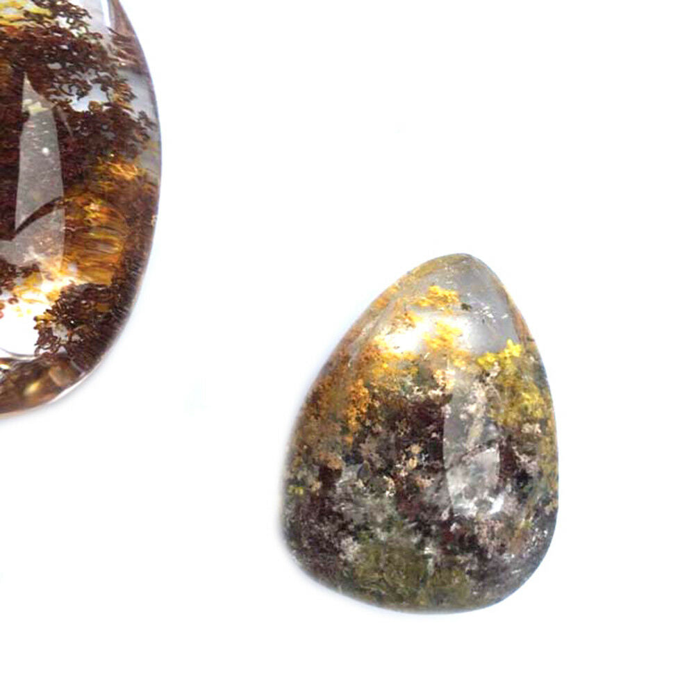Natural Stone Ghost Phantom Quartz Crystal Gem Specimen Healing Stone Pendant BD