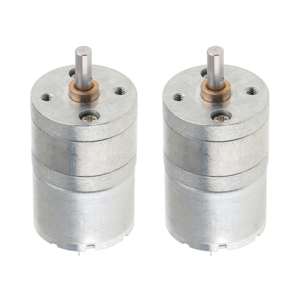 2 Pieces Mini Gear Electric Motor Gearmotors 1800rpm High Torque for DIY