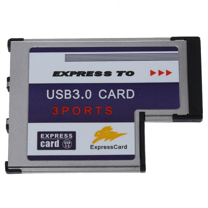 3 Port USB 3.0 Express Card 54mm PCMCIA Express Card for Laptop NEW O4W9W9