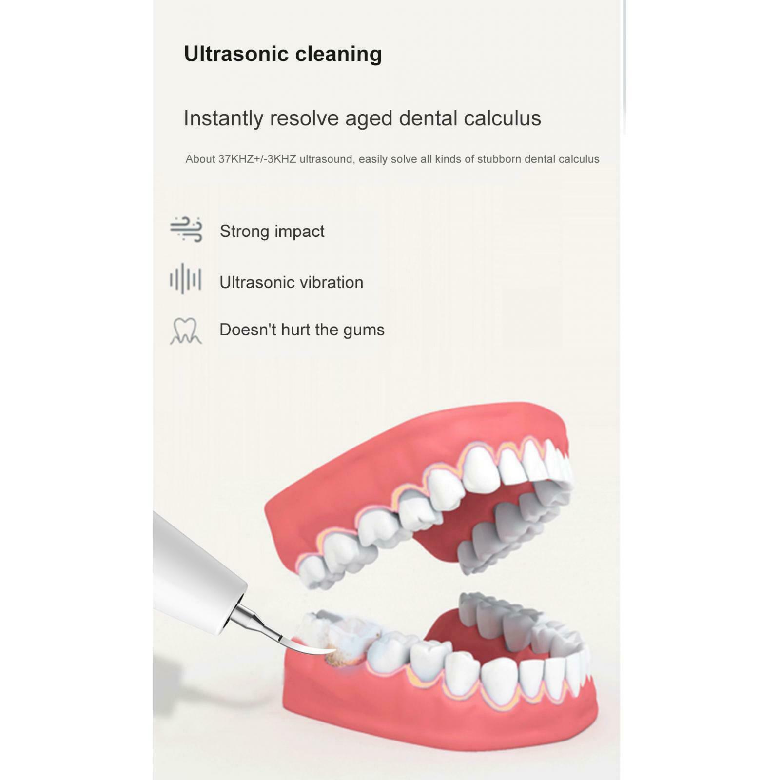 Electric Plaque Remover For Teeth Cleaning Kit Gum Stimulator with LED