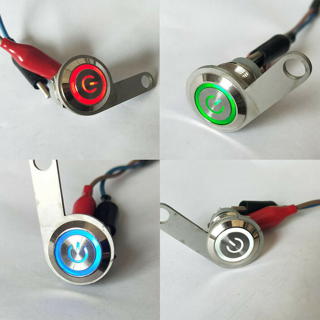 12V Motorcycle Waterproof Aluminum Handle bar On Off Switch Headlight Red
