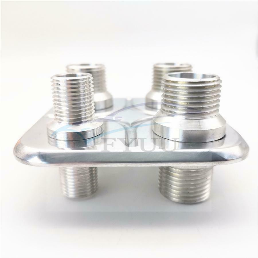 4 Port Fittings Air Conditioning AC / Heater for Firewall Bulkhead