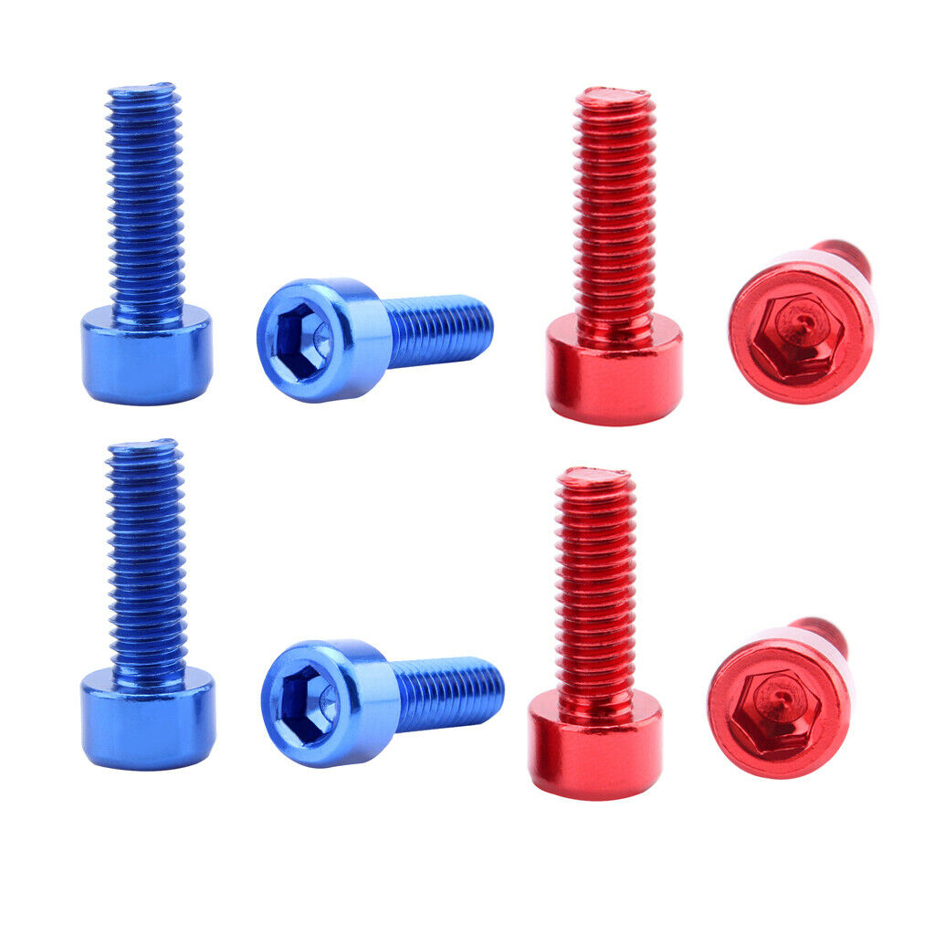 8 Pieces Aluminum Alloy Water Bottle Cage Bolts Screws for Mountain Bike Bicycle