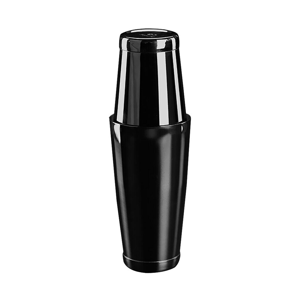 Stainless Steel 800ml Boston Can & 500ml Flair Tin set Cocktail Tools Black