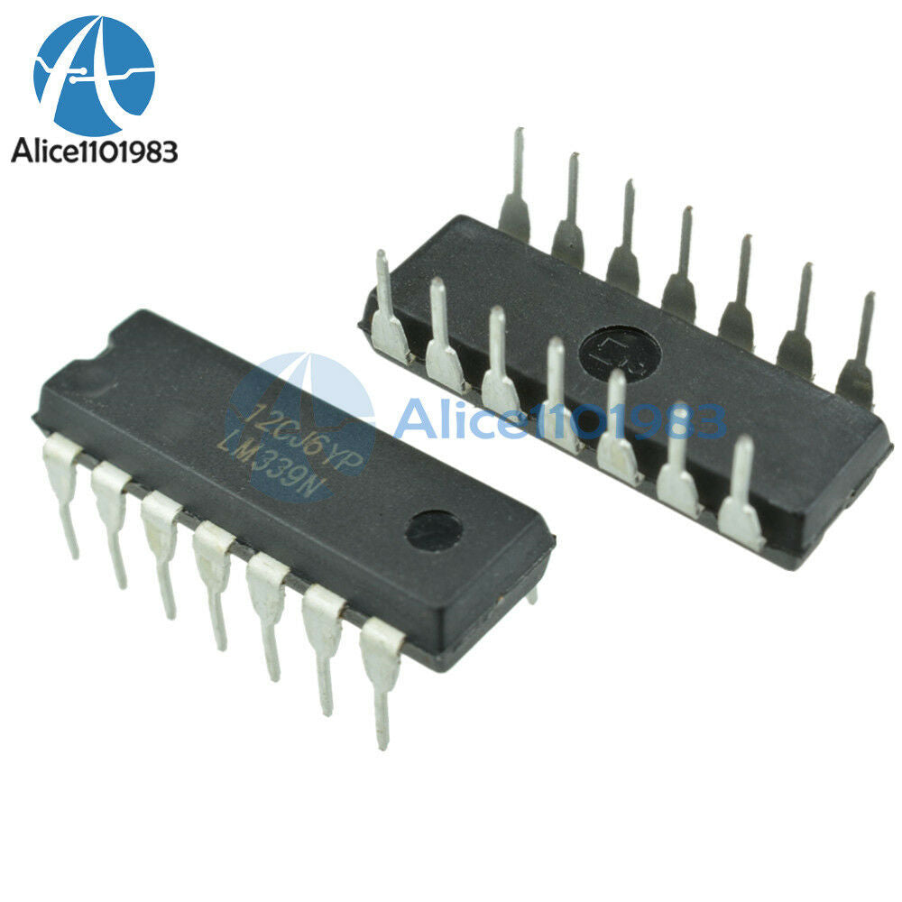 100PCS LM339 LM339N IC DIP-14 LOW POWER Quad Voltage Comparator