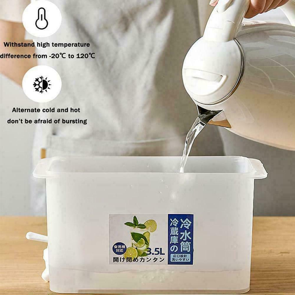3500ml Water Jug With Faucet Lemon Juice Jug Kitchen Drinkware GREAT Kettle R7U3