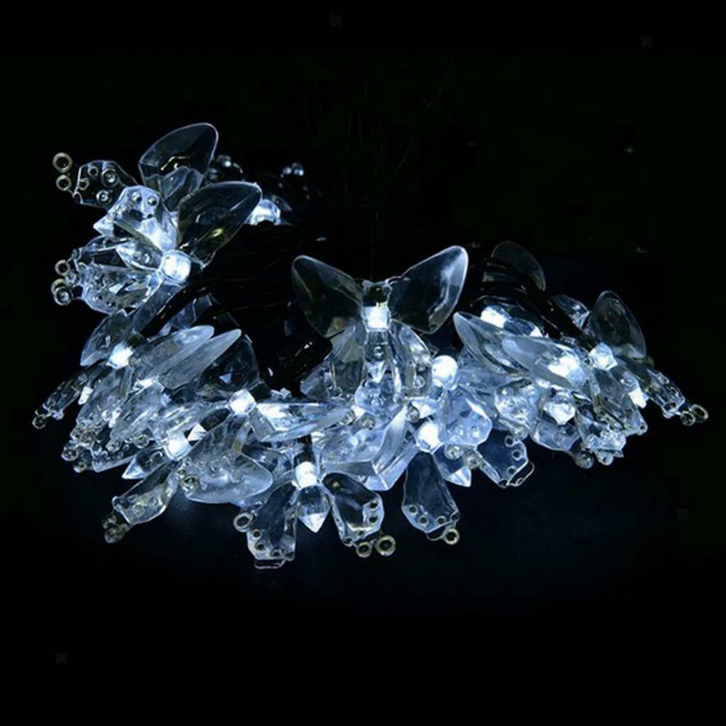Butterfly Solar String Light 30 LED Christmas Decorative Lighting White