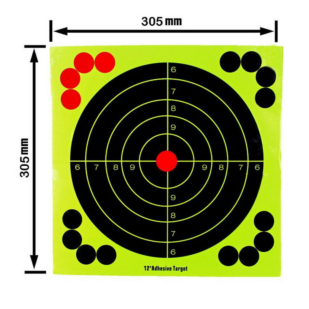 10x 12inch Round Shape Shooting Targets Self Adhesive Gun Range Paster