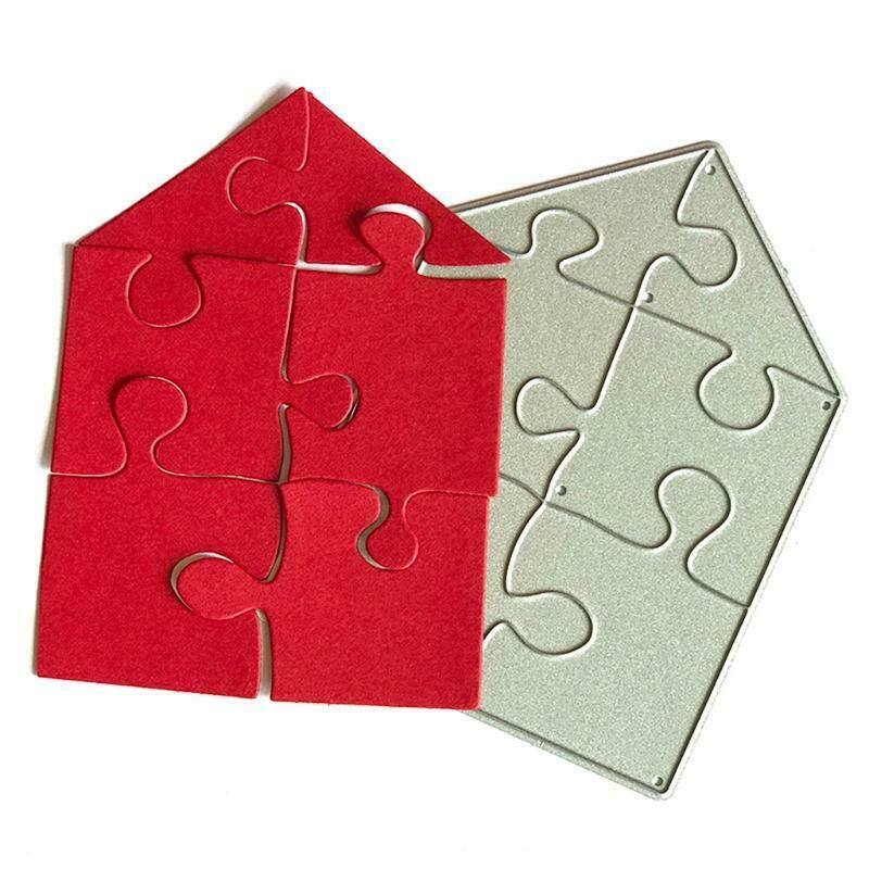 Trapezoid 6-Piece Puzzle Carbon Steel Cutting Dies DIY Scrapbooking Photo Album