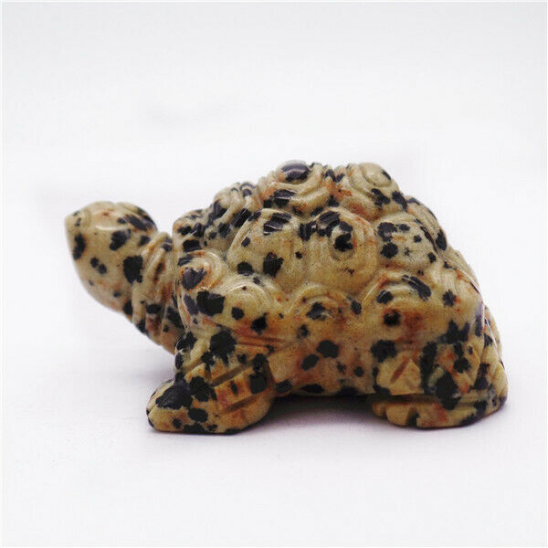 52x32x26mm Natural Dalmation Jasper Sea Turtle Decoration Statue Decor HH7938