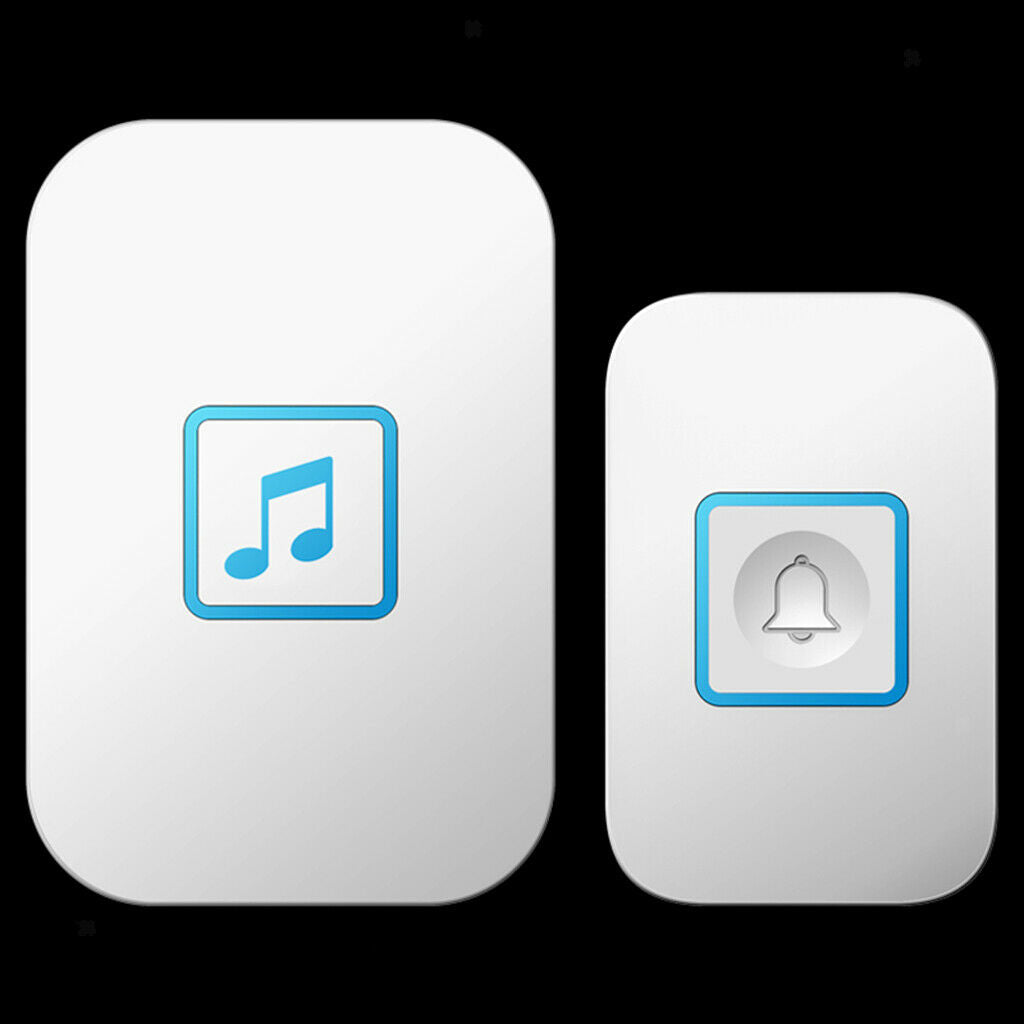 300M Portable Cordless RC Doorbells UK Plug 60 Songs 1x Emitter,1x Receiver