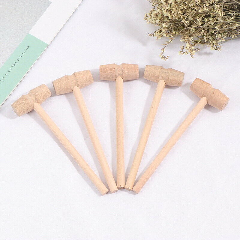 5Pcs Wooden Hammer Mallet Carving Tool Leather Craft Jewelry Making Hammer T Tt