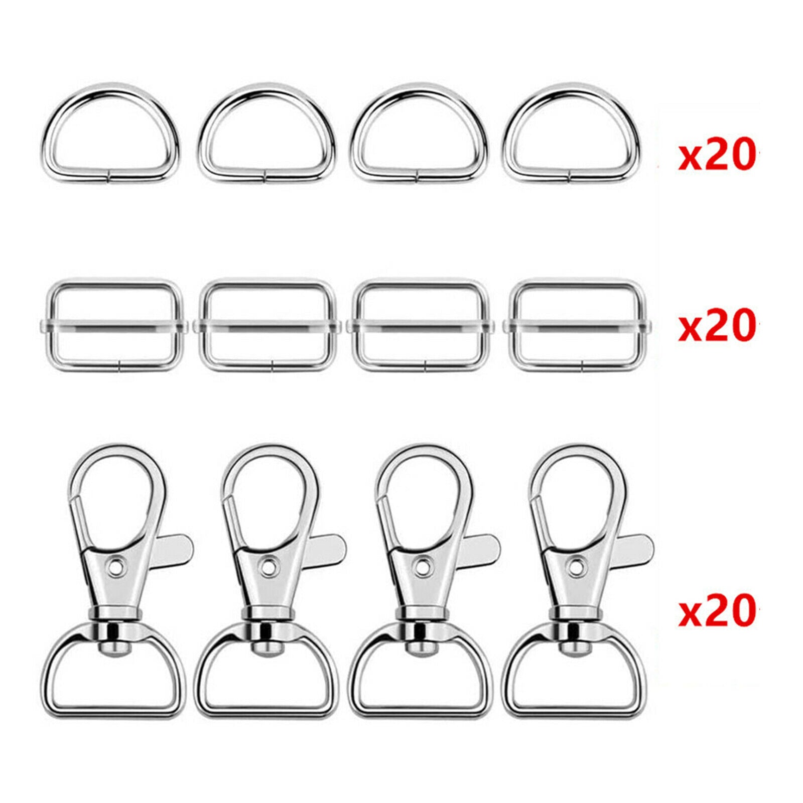 60pcs/set Key Chains Keychains Blanks Keyring Straps Projects Jewelry Making