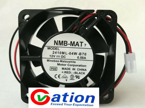 For NMB 2410ML-04W-B70 Daul ball cooling fan DC12V 0.58A 5.28W 60*60*25MM 2pin
