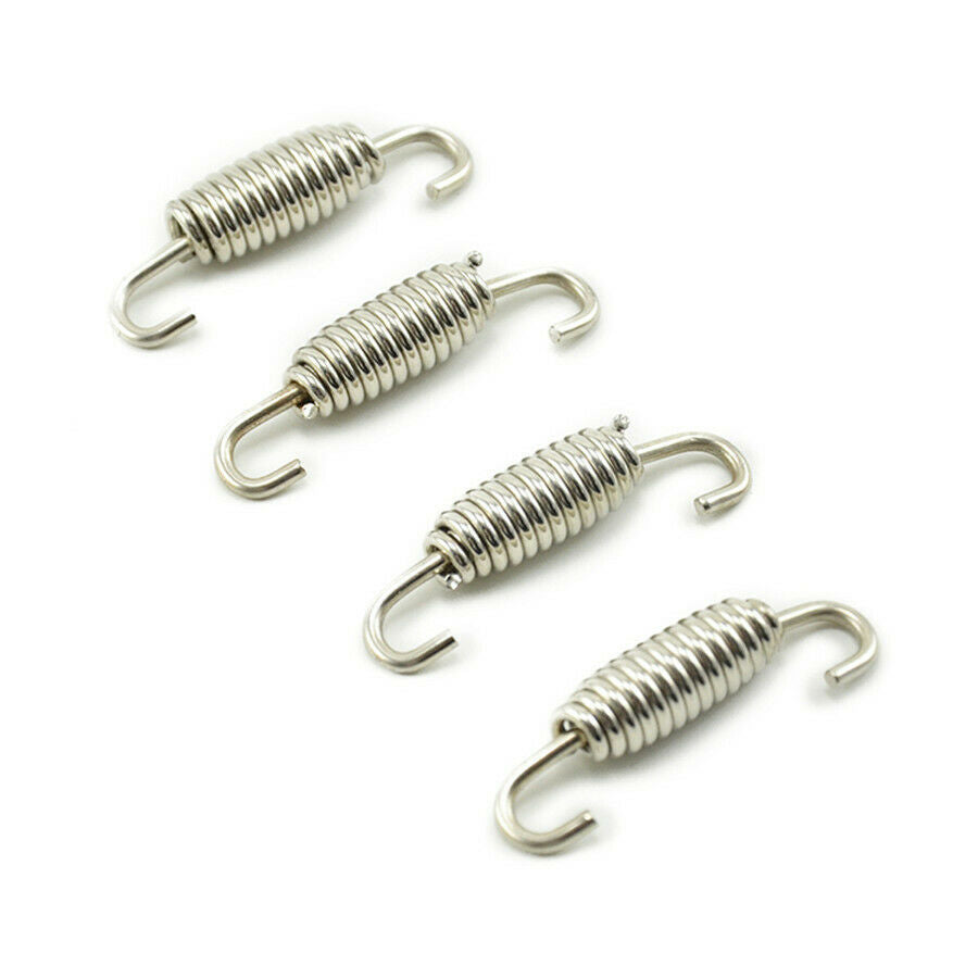 6Pcs 55mm Stainless Steel Motorcycle Exhaust Mounting Spring w/ Welding Fastener