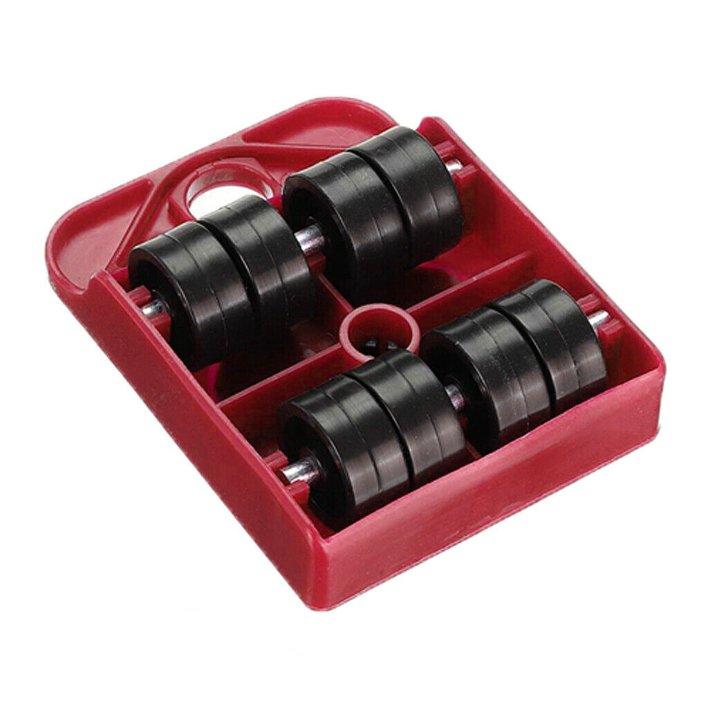 2pcs Moving Appliance Roller Furniture Lifter Rotatable Pads w/ 4 Slider