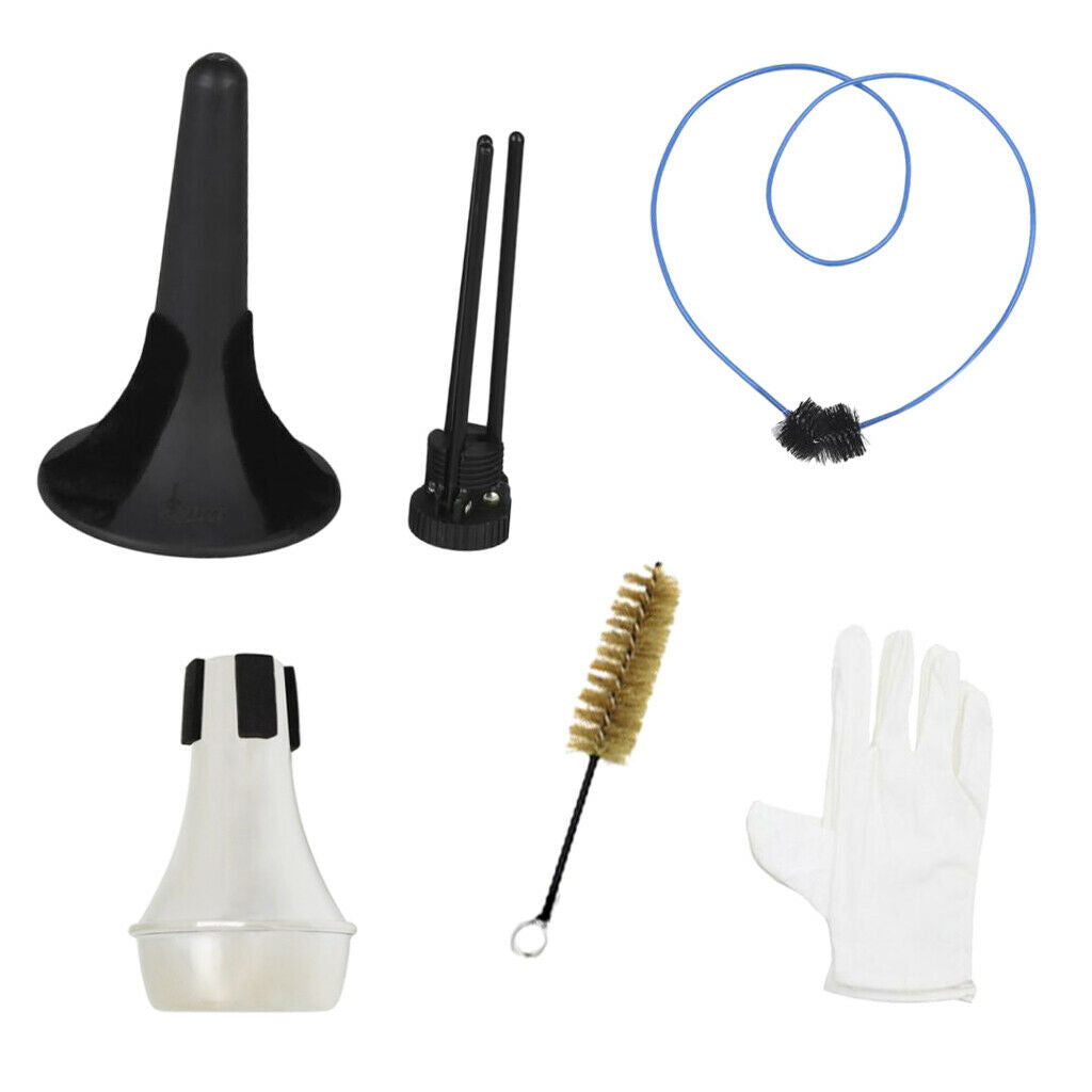 6 in 1 Trumpet Maintenance Toolkit Trumpet Stand + 2 pieces of brushes +
