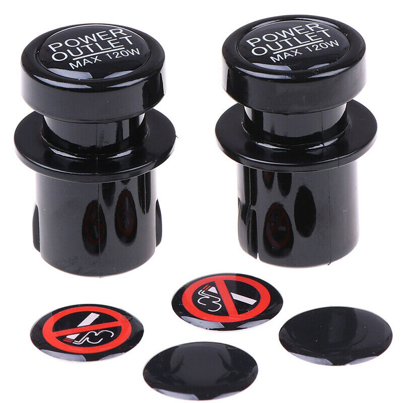 2pcs Auto Car 12V Power Socket Lighter Cigarette Outlet Cover Cap JdT W  Tt