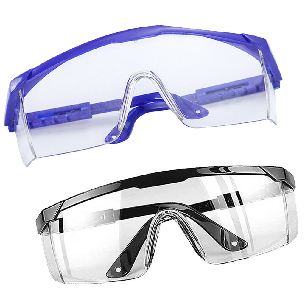 3X PC Cycling Goggles Sunglasses Lab Safety Eyewear Wide-View Guard Black