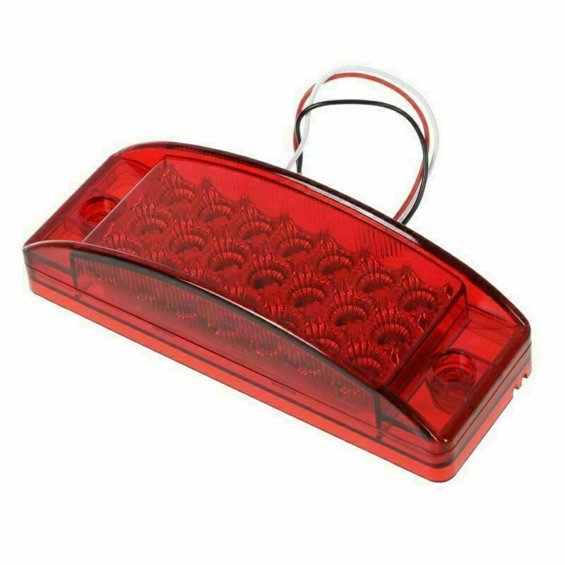 1x 6" Red 21 LED Side Marker Clearance Tail Lights for Trailer Truck Camper 12V