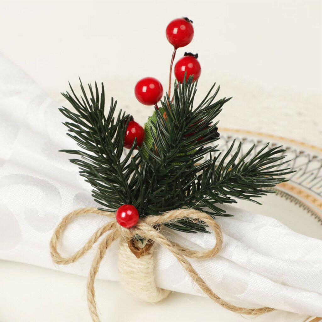 Set of 3 Pine Cone Napkin Holders Rings for Wedding Festival Decor Crafts