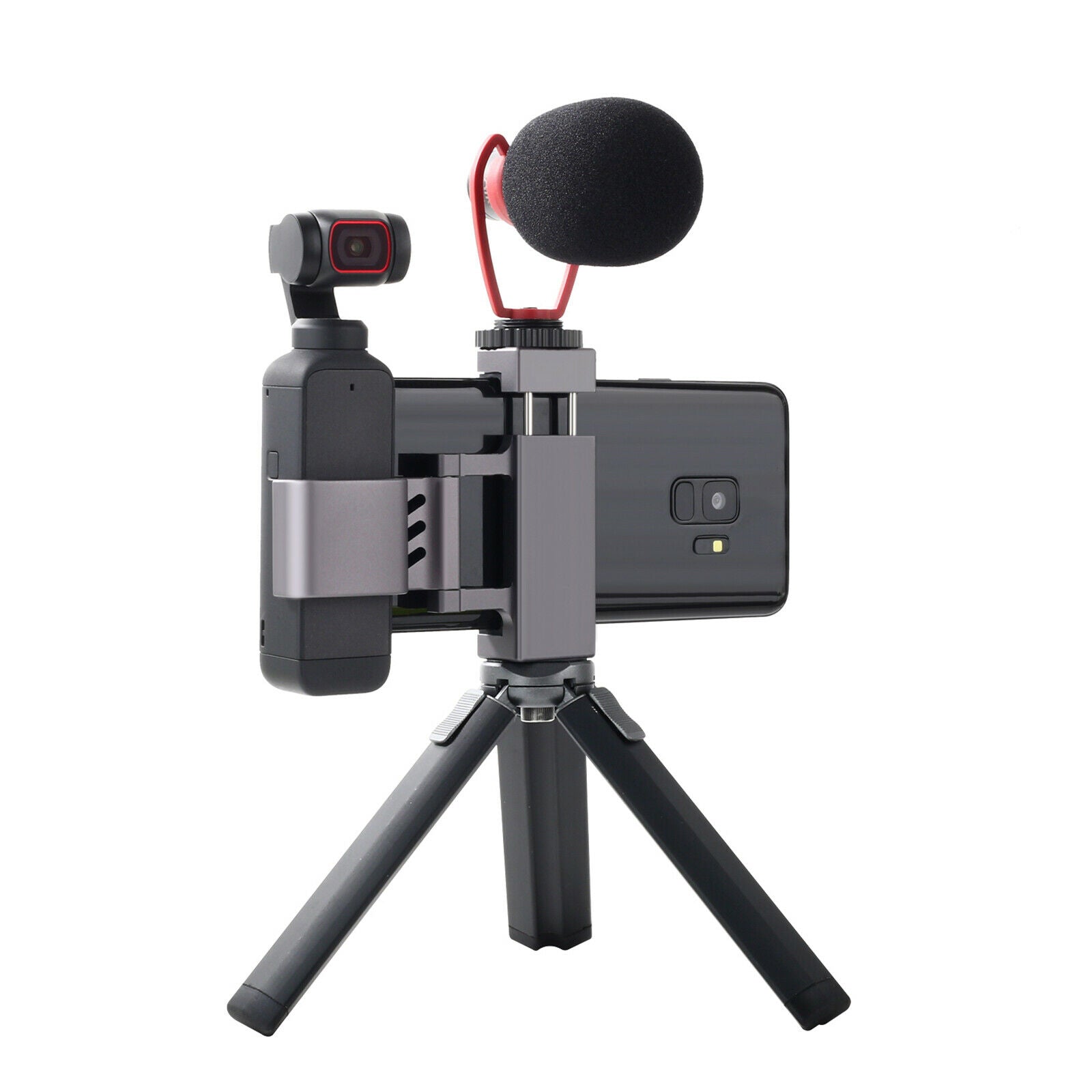 For OSMO POCKET 1/2 Handheld Gimbal Aluminum Phone Clamp Fixing Bracket Holder