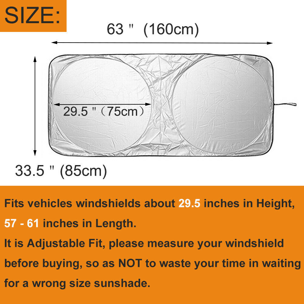 Car Windshield Cover Sunshade Foldable Reflective UV Heat Shield Window Shade