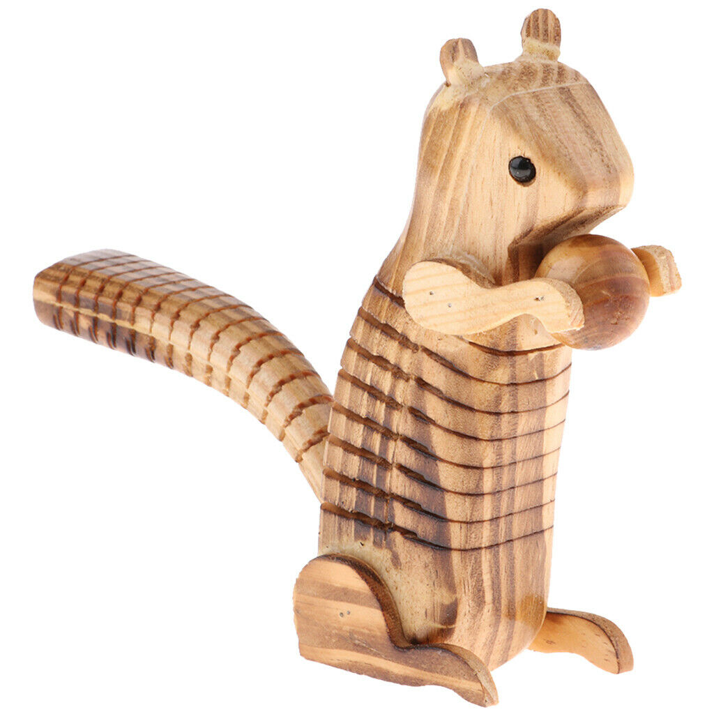 2 Pieces Animal Home Decor Handcrafted Wooden Standing Ornament Wooden