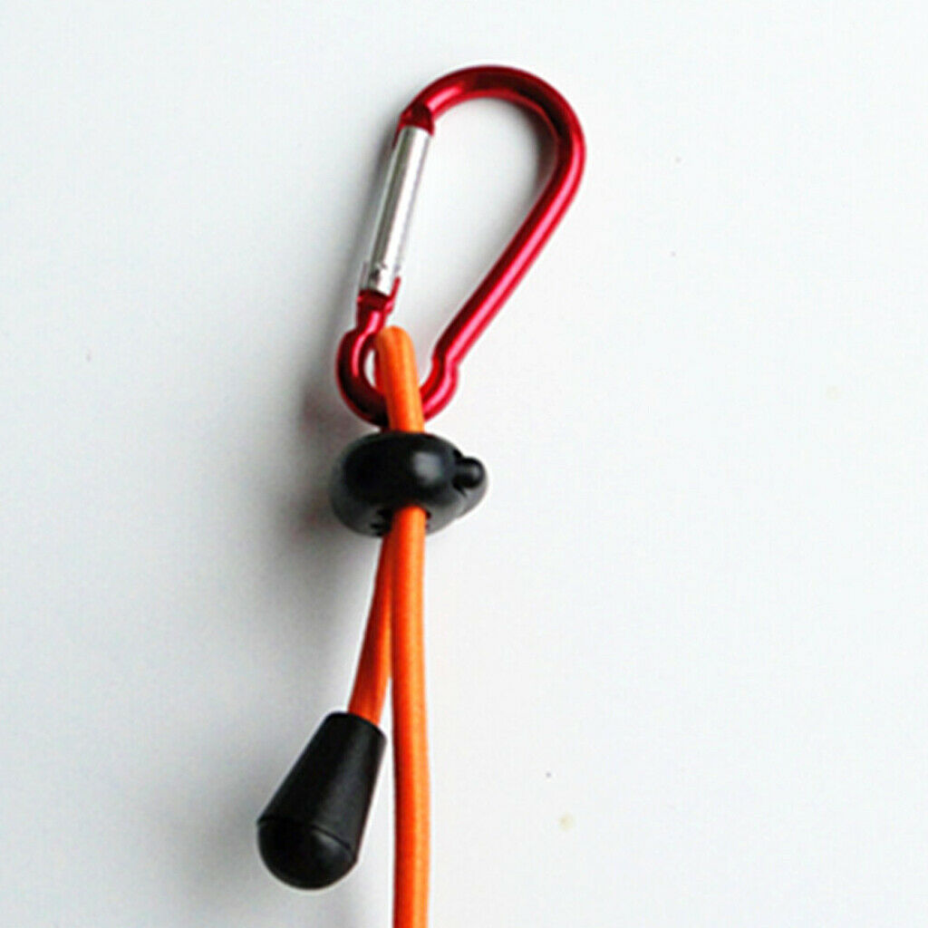 2X 4 Pieces Kayak Paddle Leash Fishing Rod Holder Safety Lanyard Tether Orange