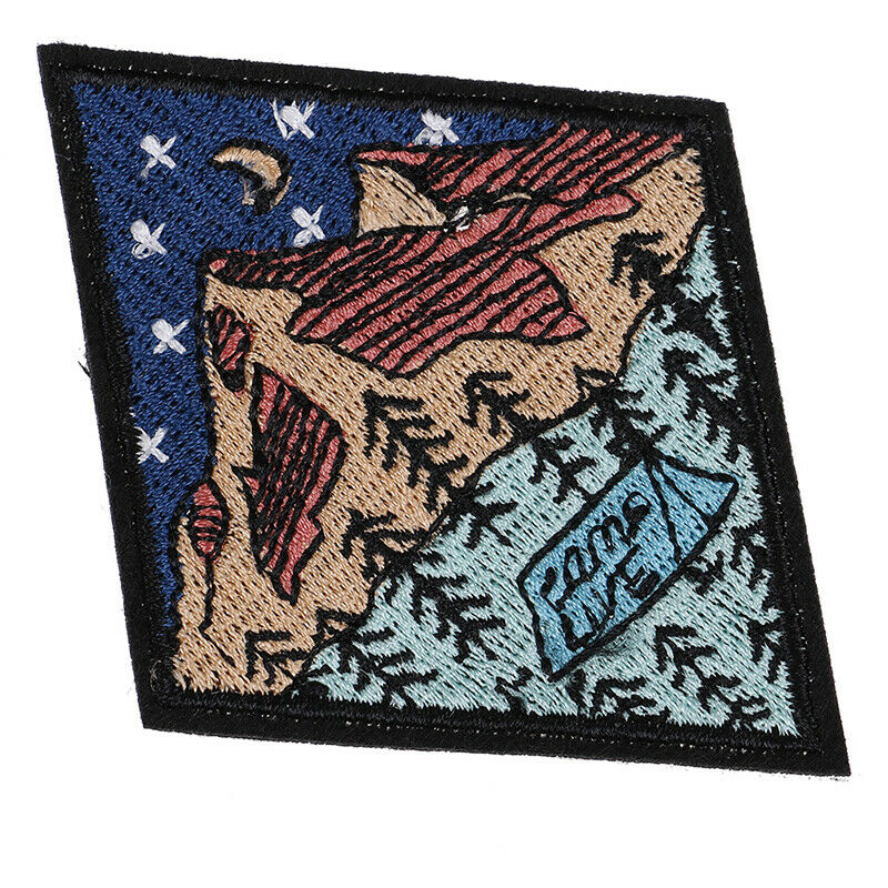 camp life embroidered patch outdoor camping badge applique sew on patch.l8