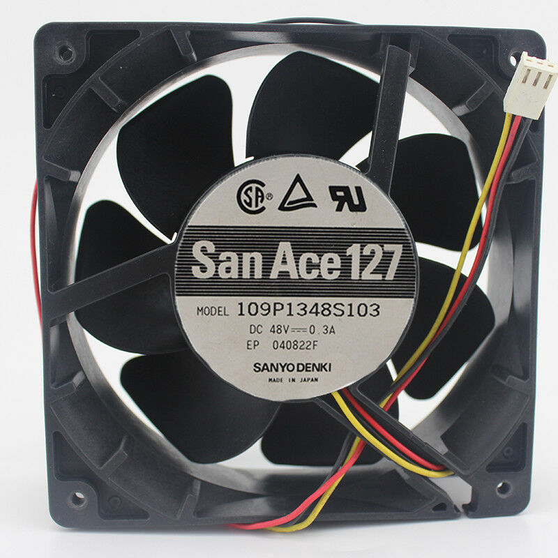 For Sanyo 109P1348S103 48V 0.3A 12038 12.7CM three-wire cooling fan