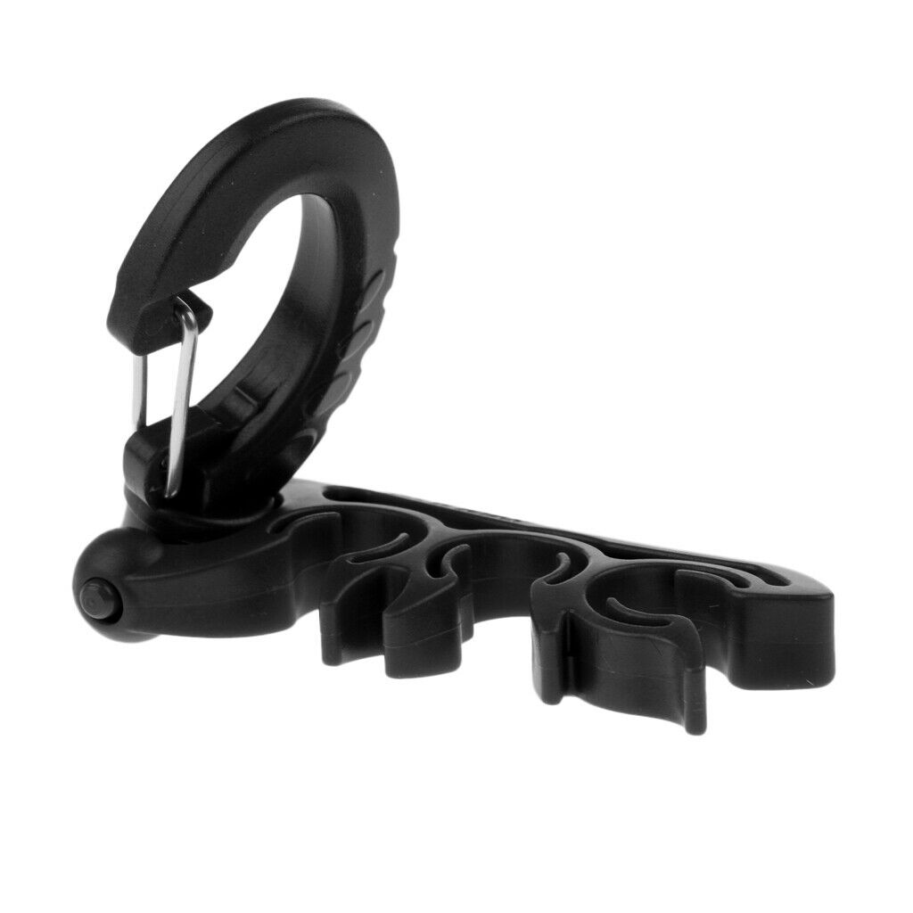 2Pcs/Pack Black Scuba Diving Triple Hose Holder, Regulator Octopus 3 Hoses