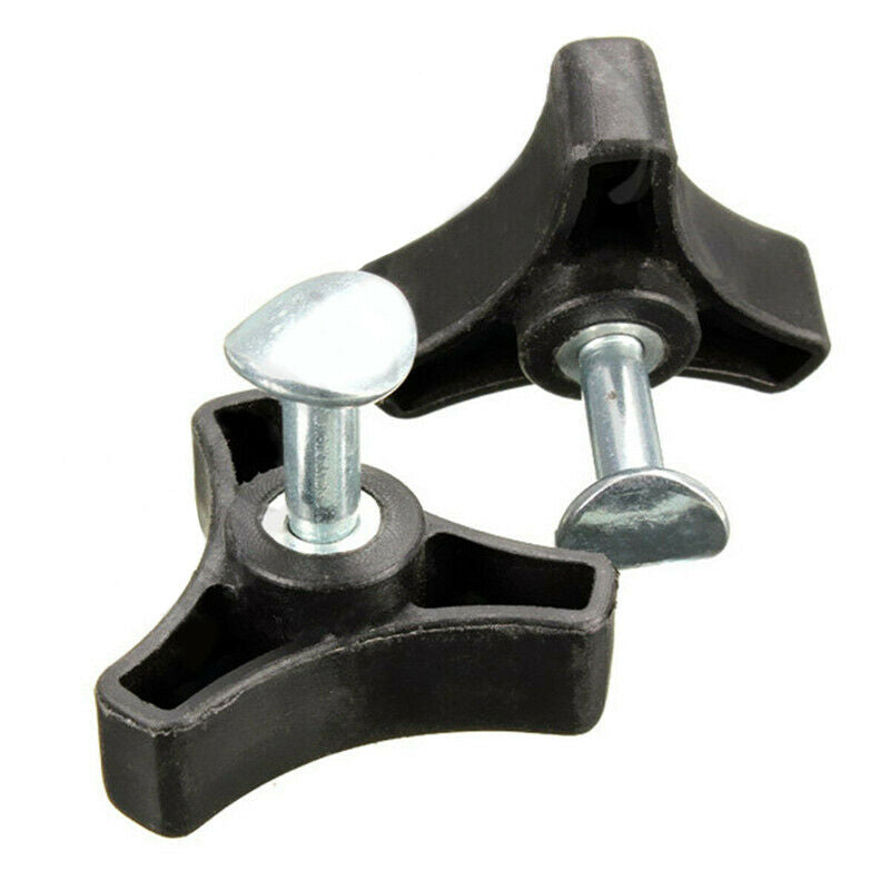 2pcs Plastic Triangle Handle Knob Nut Screw Bolt Kit Tool for Lawn Mower Machine