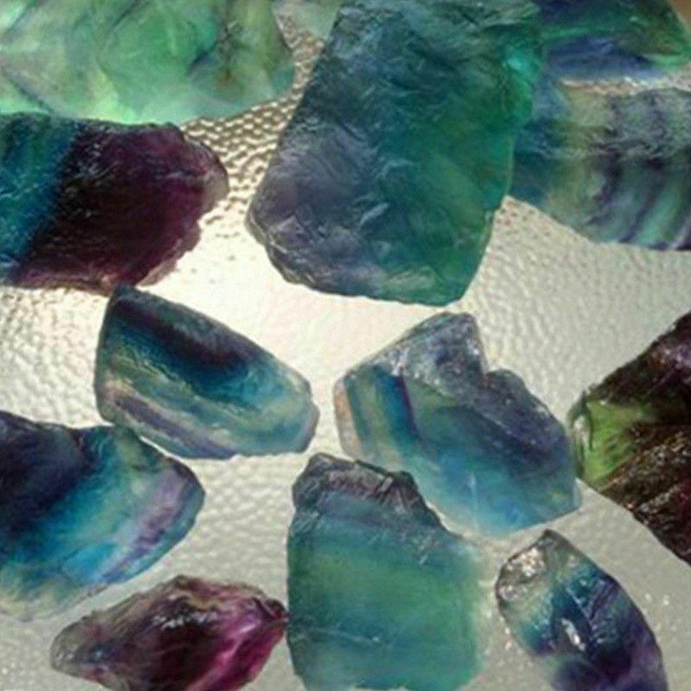 100g Natural Rough Fluorite Healing Stone Quartz Crystal Specimen Mineral Rock..