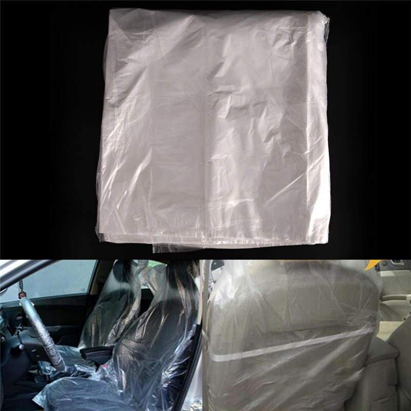 10pcs Car Trucks Disposable Plastic Seat Protective Cover Vehicle 140cm*DEAU