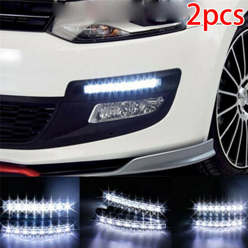 Universal 8 LED Car Light DRL Fog Daylight Driving Daytime Runing White L.l8