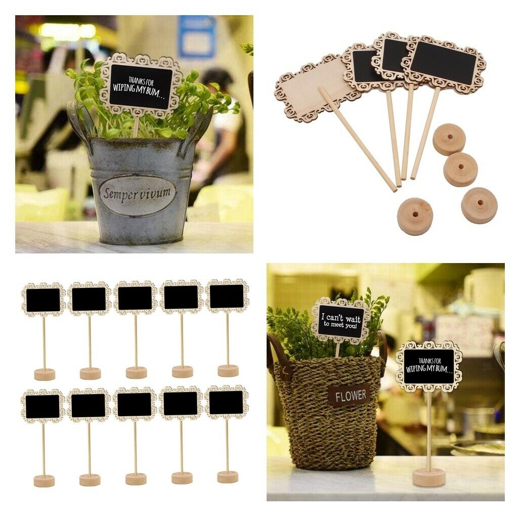 Wood Chalk Board Blackboard Message Memo Notes Sign Board Bar Shop Wedding Table