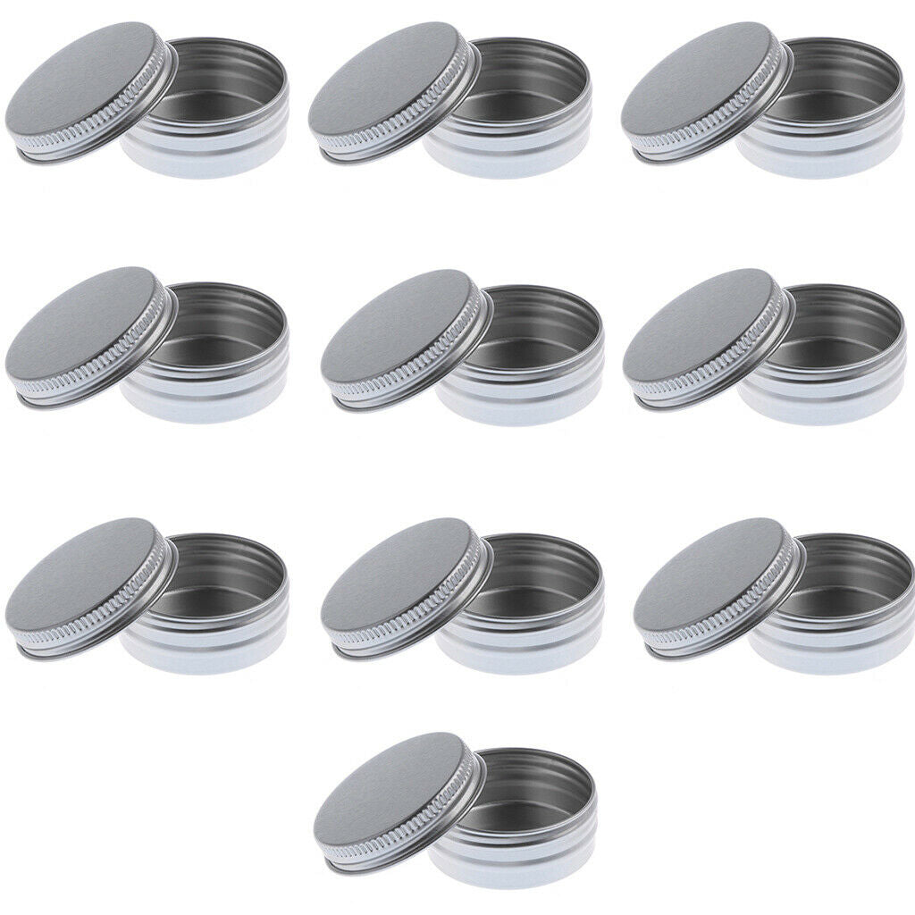 Metal Tins, Aluminum Round Containers with Screw Lids for Party Favors, Candle