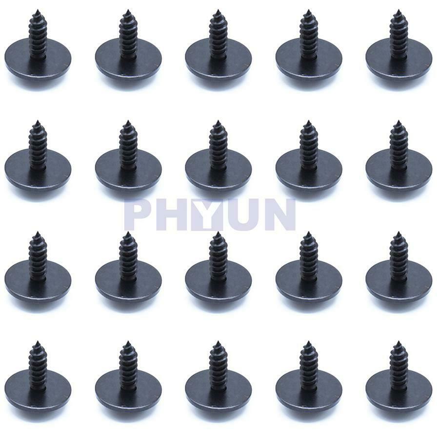 100Pcs Metal Car Screw Body Fender Bumper Retainer Clips 6.8mm Hex Black