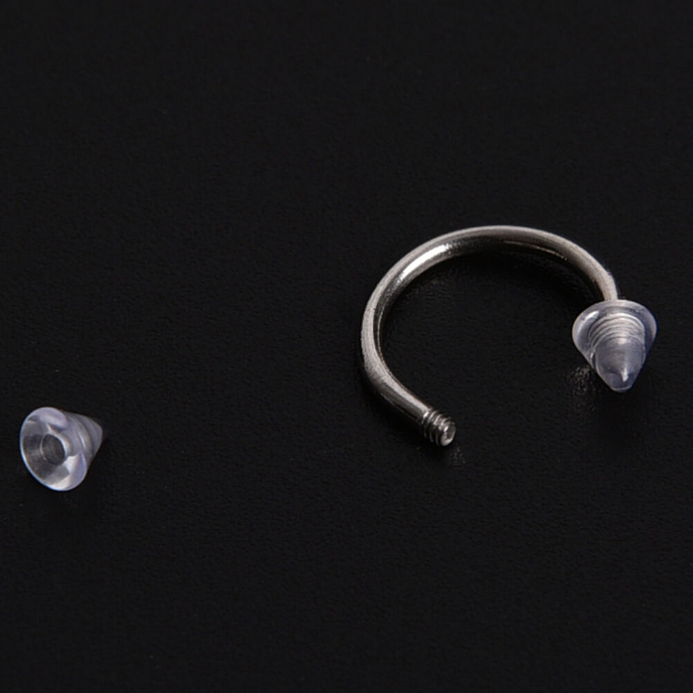 9x Clear Color Belly Navel Tragus Tongue Lip Rings Bars Body Piercing Jewe.l8