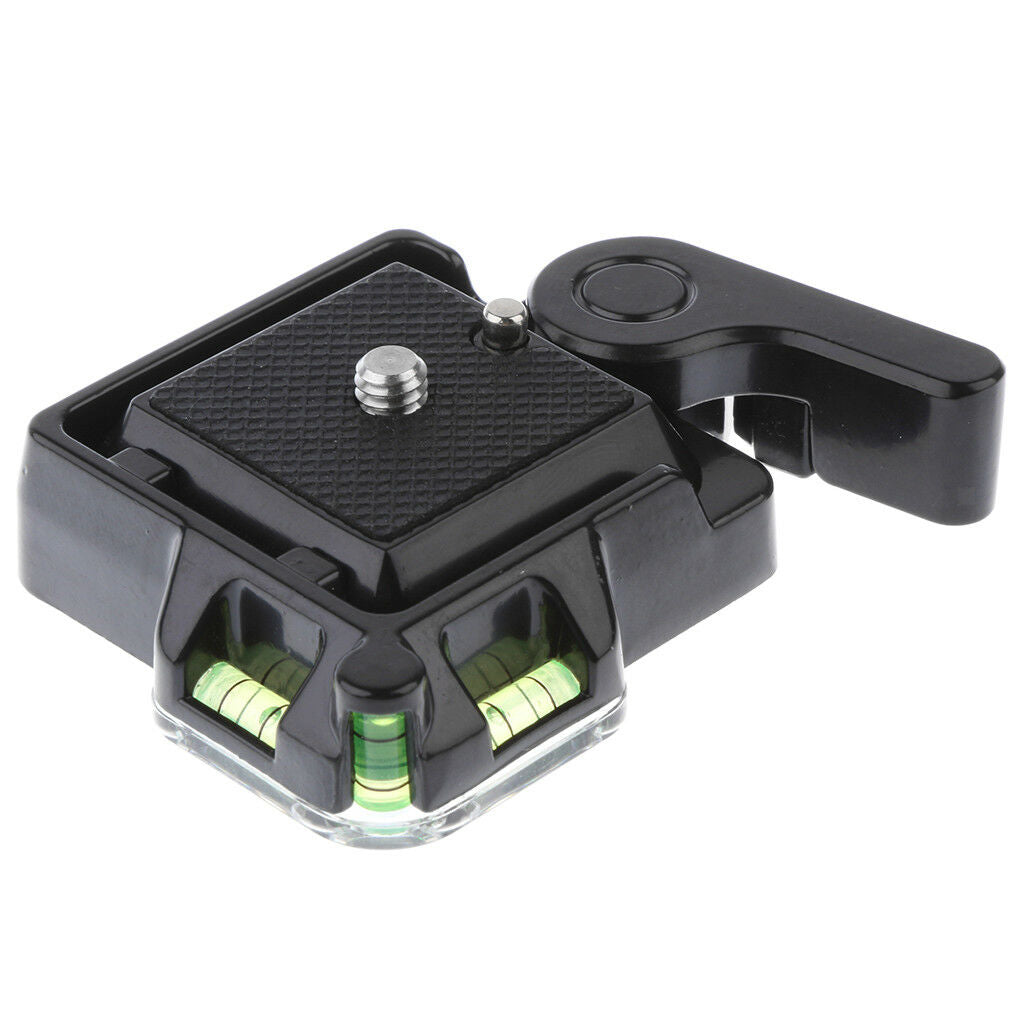 Camera Tripod Quick Release Plate Clamp Adapter w/ Double Insurance Button