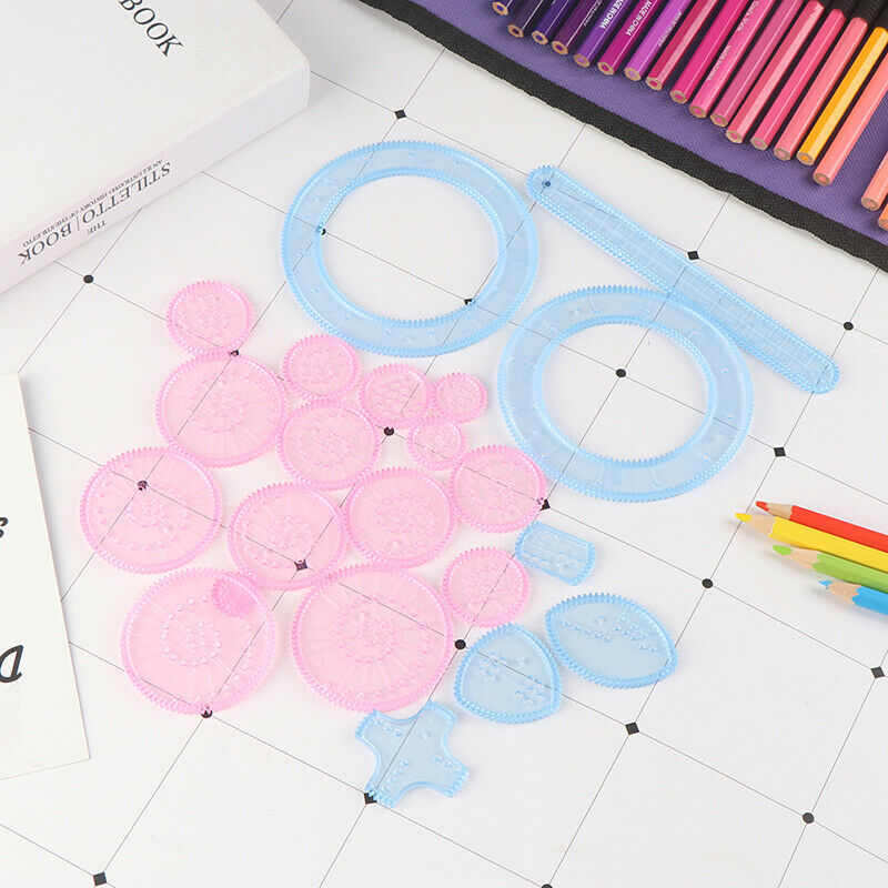 Spirograph Drawing Toys Set Interlocking Gears Wheels DIY Painting AccessoDD