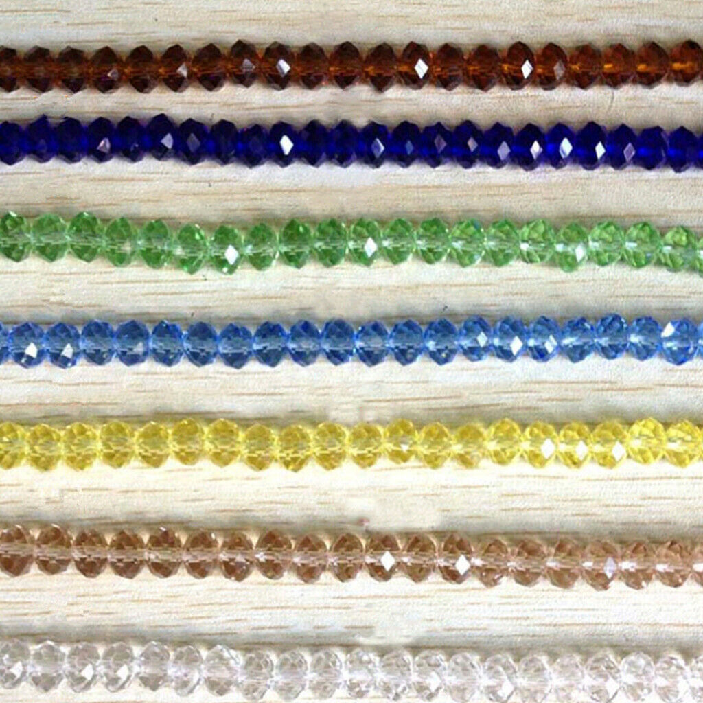 500pcs 6mm colorful rondelle glass beads for jewelry making with