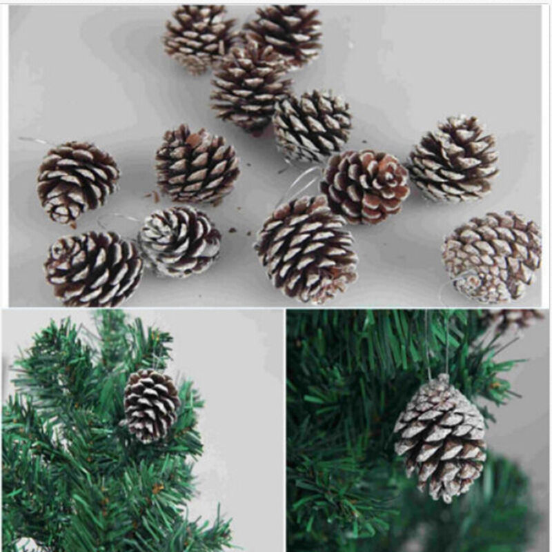 Wholesale Natural 1 Pack of 9 Pine Cones Baubles Xmas Tree Decorations.l8