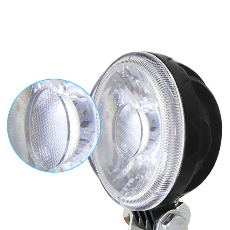 2PC 12V Car LED Fog Lamp Running Light White Daylight Motorcycle Spotlight 6500K