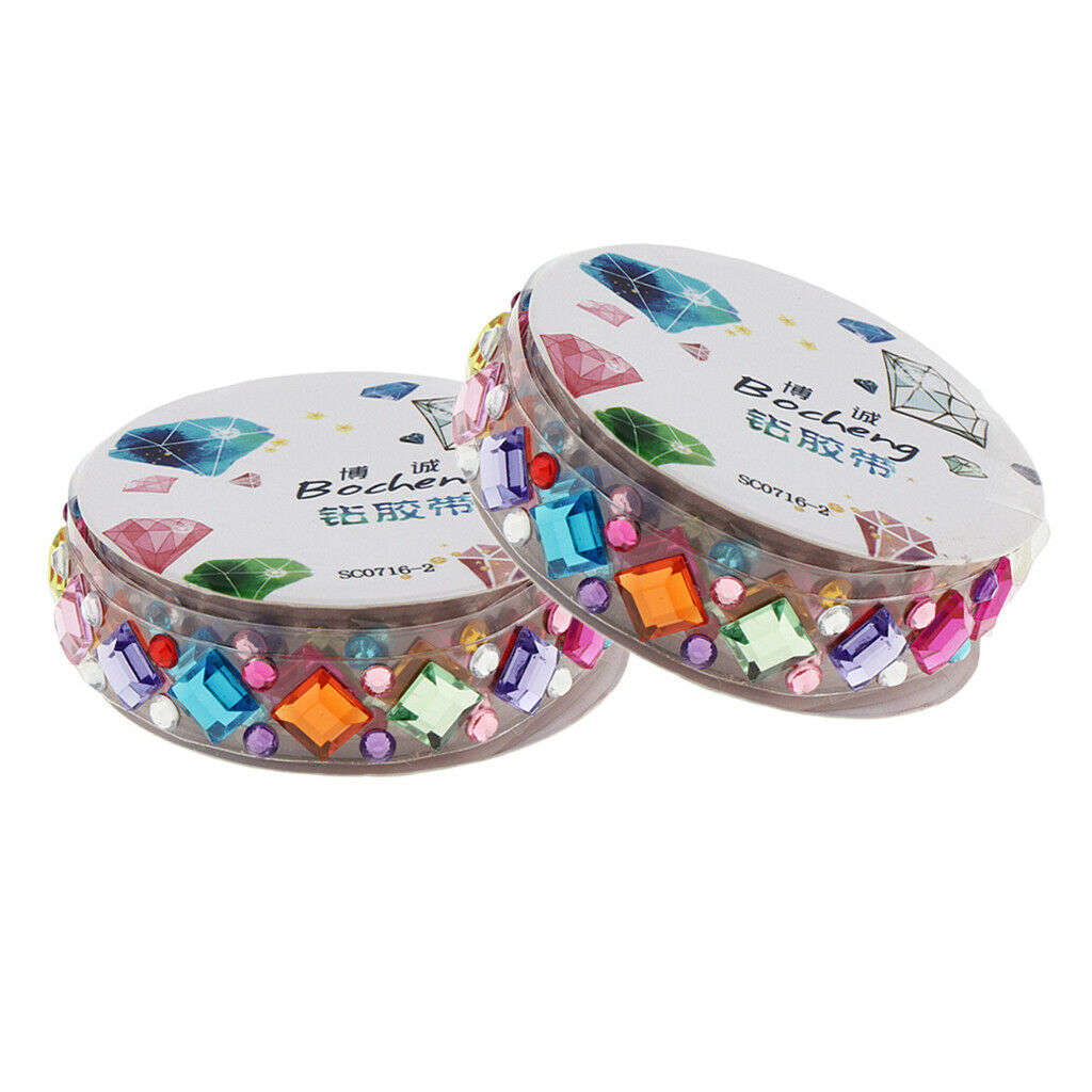 18 Rolls Shiny Rhinestone Stickers Diamante Gem Tape Diy Arts Scrapbooking