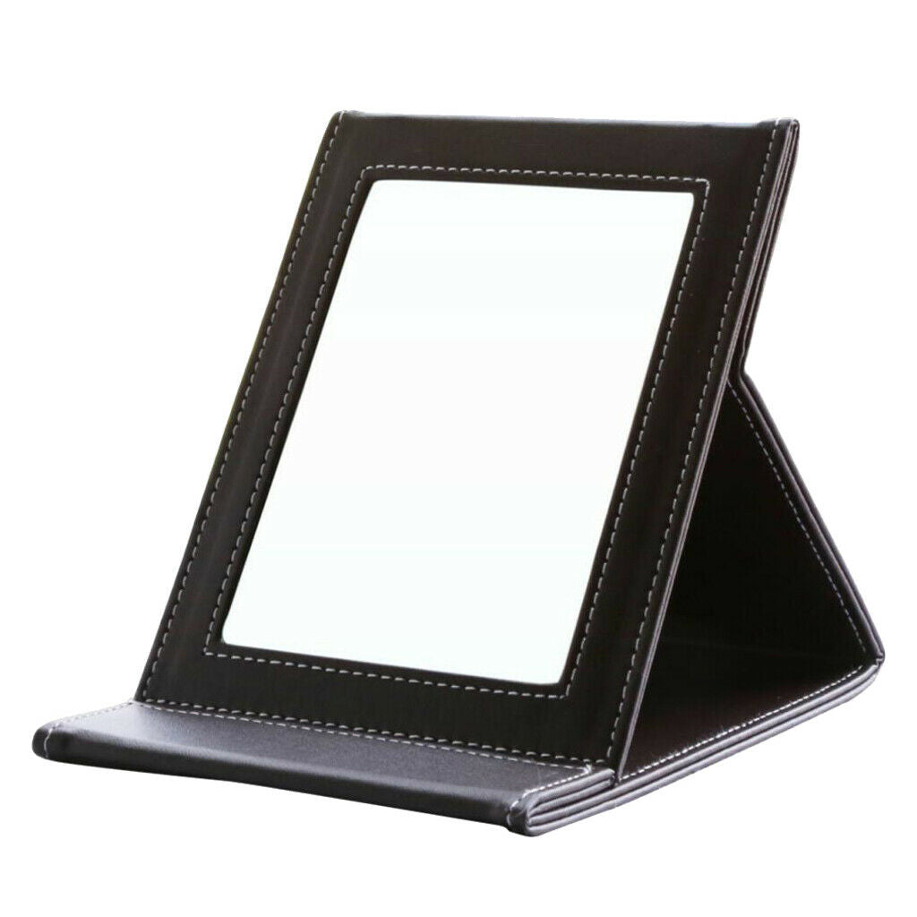 Travel foldable cosmetic mirror portable table mirror with standing coffee