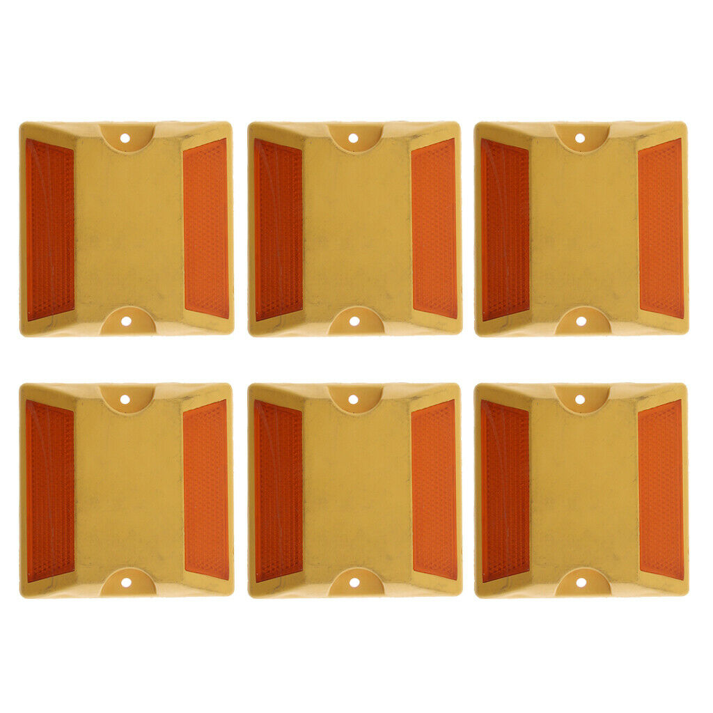 6X Plastic Commercial Reflective Highway Marker Driveway One-Way Yellow